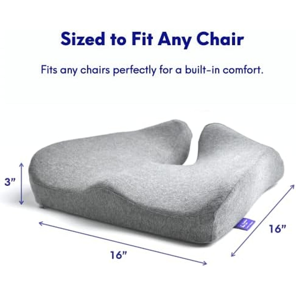 Cojín Ortopédico C Cushion Lab Memory Foam 16x16 Gris