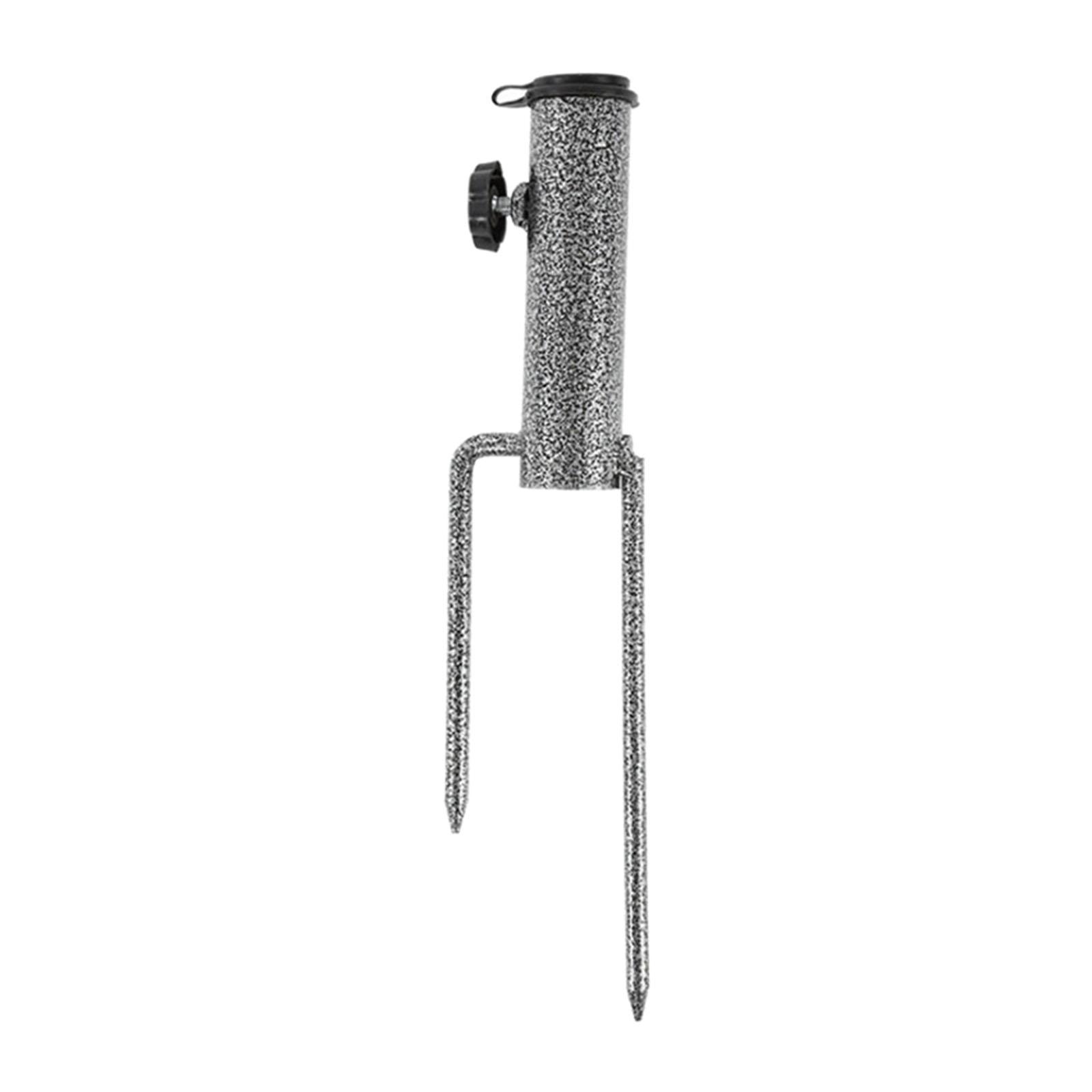 Ioensy - Soporte De Base Para Sombrilla, Soporte De Metal Para Sombrilla Para Jardín Al Aire Libre Con 2 Tenedores, Diámetro De Tubo De 2,8 Cm