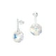 thumbnail image 1 of Aros Bruselas Plata Italiana 925 y Cristal Genuino Aurora Boreal, 1 of 4