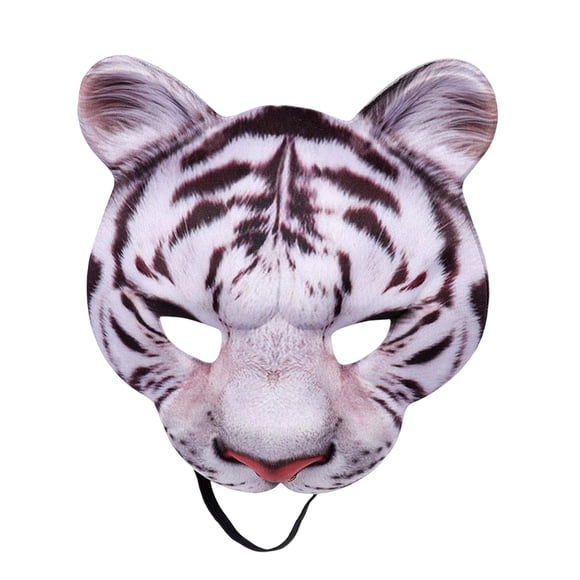 Zoo Animal Máscara Medias Máscaras Accesorio Halloween Adulto Disfraz Blanco