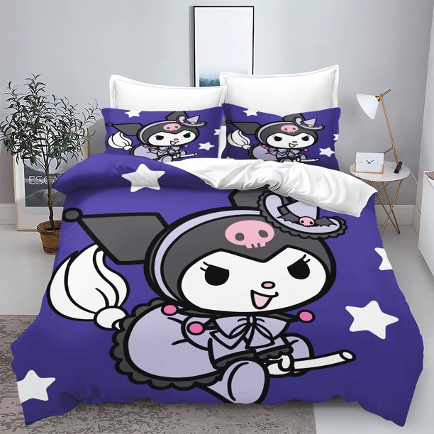 Quilt Cover Cute Cartoon Printed Bedding Sets for Kids Duvet Queen Size Home Modern Comforter Gifts for Kids 3 Pcs