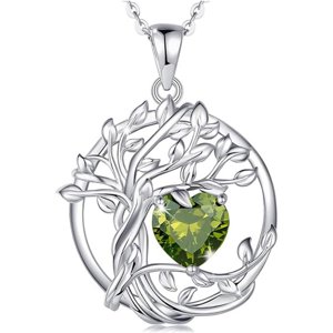 Collar Heshpaws Tree Of Life Birthstone Necklace
