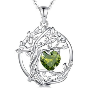 Collar Heshpaws Tree Of Life Birthstone Necklace