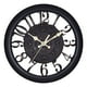 thumbnail image 1 of Reloj De Pared Retro De 11 Pulgadas Decorativo Que No Hace Tictac Para Oficina En Casa Negro, 1 of 3