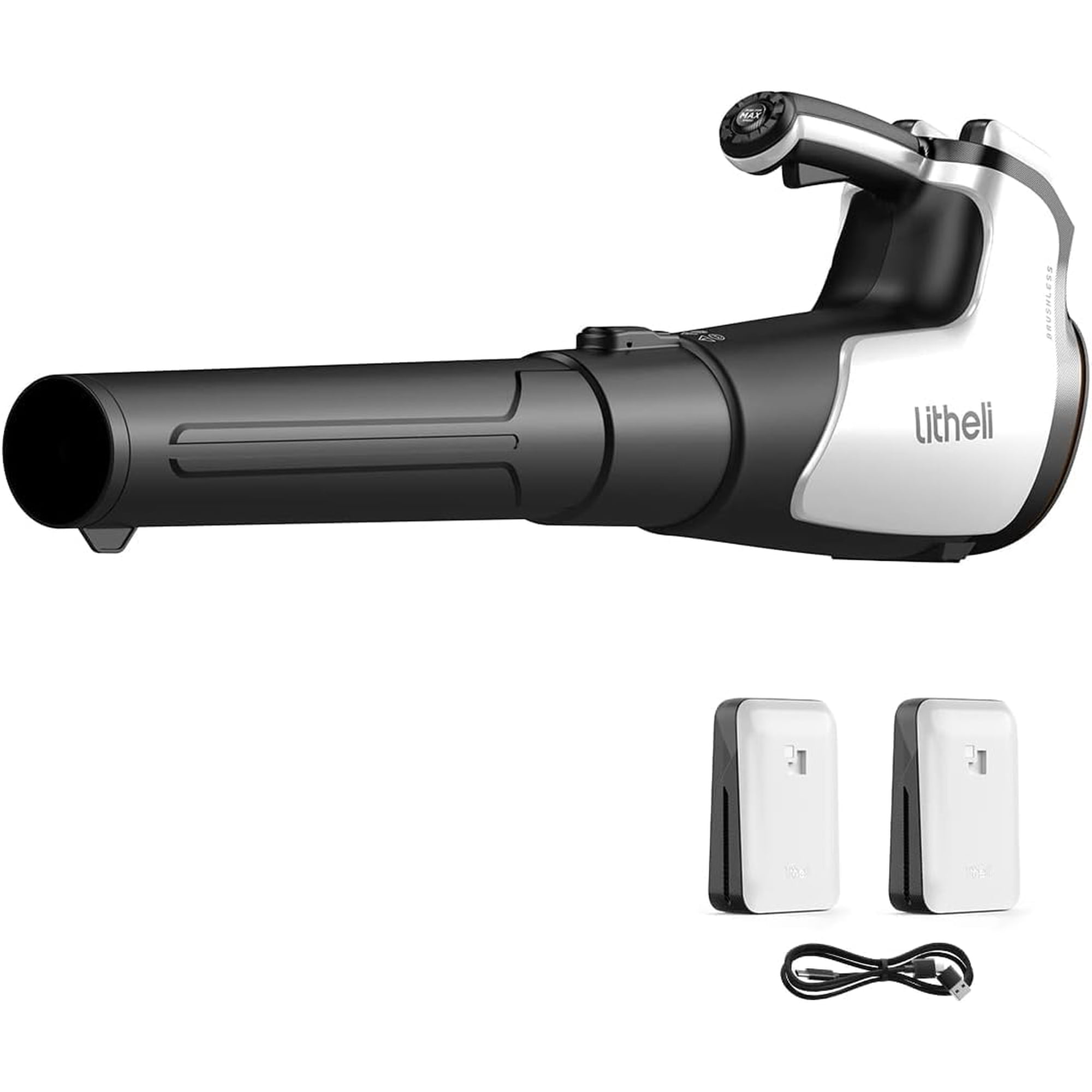 Soplador De Hojas Litheli 40v Sin Escobillas 560cfm Batería 4.0ah