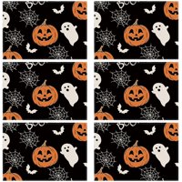 Placemats Xchi Boo Spooky Ghost Pumpkin Para Halloween, Juego De 6