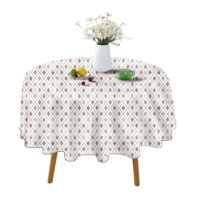 Oem - Mantel De Hule Plastico Mesa Redondo Diseños 140Cm Beige