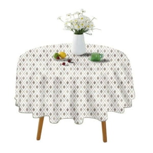 Oem - Mantel De Hule Plastico Mesa Redondo Diseños 140Cm Beige