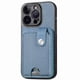 thumbnail image 1 of Funda Billetera Tejida para iPhone 14 Pro Max con Soporte y Tarjetero Azul, 1 of 5