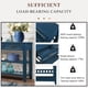 thumbnail image 2 of Console Sofa Table with 2 Storage Drawers and 2 Tiers Shelves, Mid-Century Style 42'' Solid Wood Buffet Sideboard for Living Room Furniture Kitchen Dining Room Entryway Hallway,Navy Blue, 2 of 3