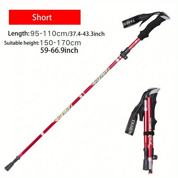 Experience the Nordic Style with our Lightweight and Sturdy 5-Section Telescopic Trekking Pole - Your Perfect Walking Stick for Outdoor Activities