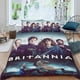 thumbnail image 2 of Britannia Conjunto de sábanas temático, trío de piezas, cómodo y amigable con la piel, diseño único, regalo de decoración para el hogar para familiares, amigos y fans,135cm *200cm, 2 of 6