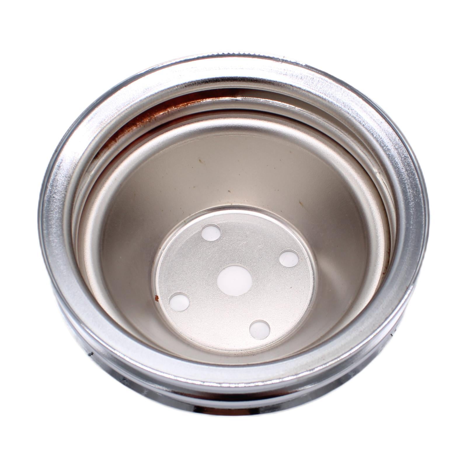 Magideal - Polea De Bomba De Agua Con Diseño De Correa Trapezoidal Compacta Plateada, Tamaño Del Eje De La Bomba De Agua De 5/8" Con Cuatro Orificios Para Pernos