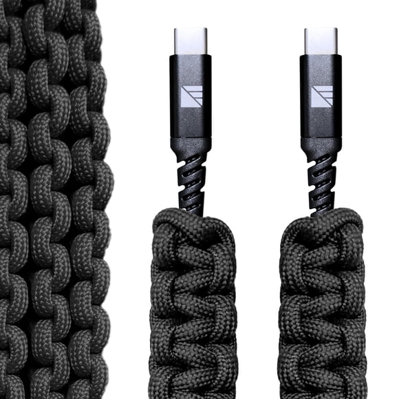 Cable USB-C a USB-C Dark Energy de carga rápida 1 m negro