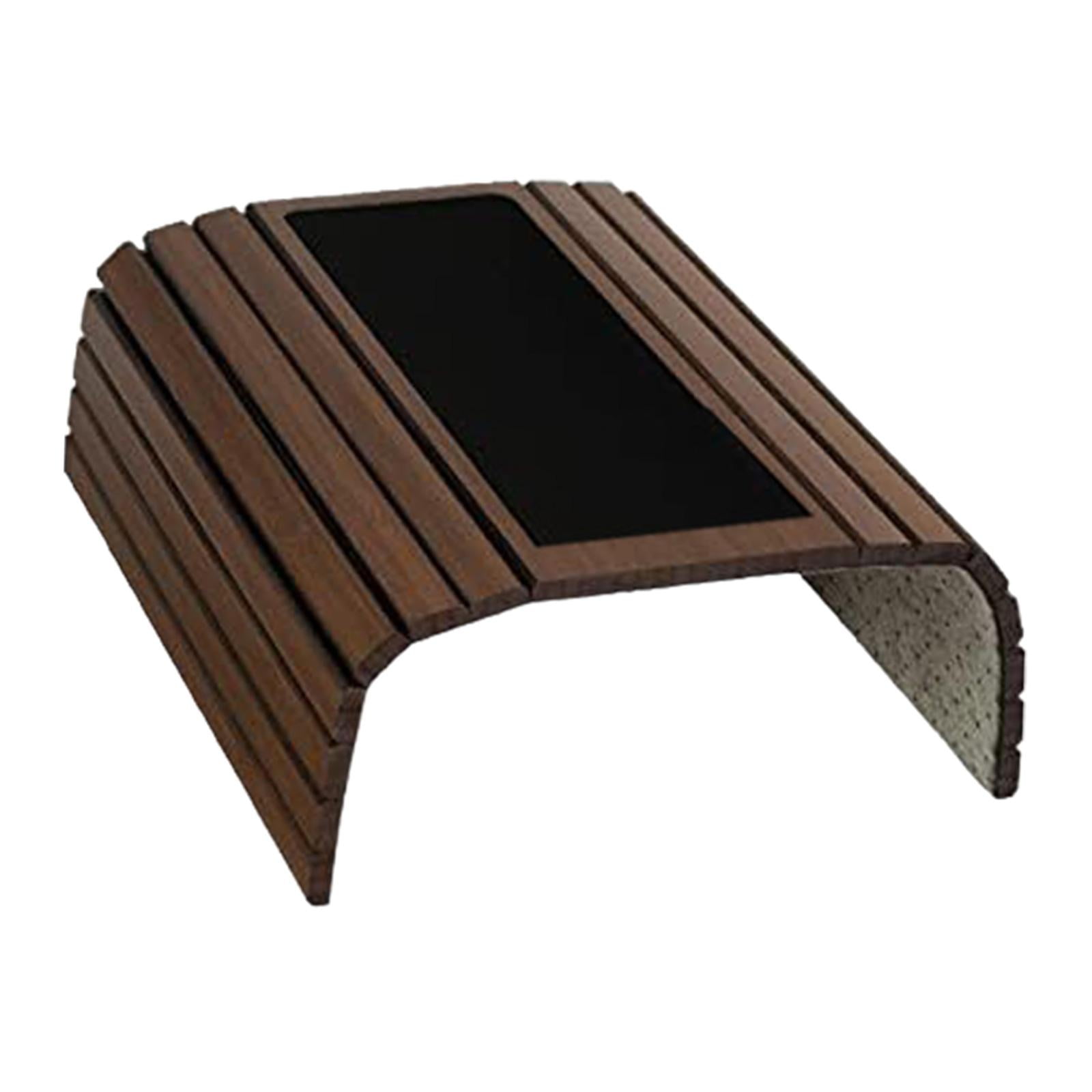 Bothyi - Bandeja Para Brazo De Sofá, Mesa Portátil, Plegable, Para Desayuno, Fruta De Madera, Bandeja Para Reposabrazos, Color Marrón