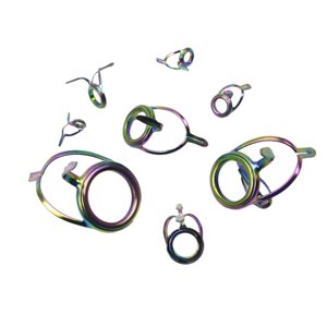 Magideal - 9 X Kit De Reparación De Puntas Surtidas Suministros De Construcción De Cañas De Pescar 9 Tamaños Guías De Ojales De Caña De Pescar Anillos De Cerámic