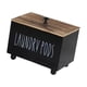 thumbnail image 1 of Organizador De Tampones De Madera Con Tapa, Recipiente De Madera, Servilletero, Organizador De Tampones, Color Negro, 1 of 5