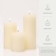 thumbnail image 3 of Juego de 3 velas pilar Bask en color marfil (8 cm, 15 cm, 20 cm), 3 of 6