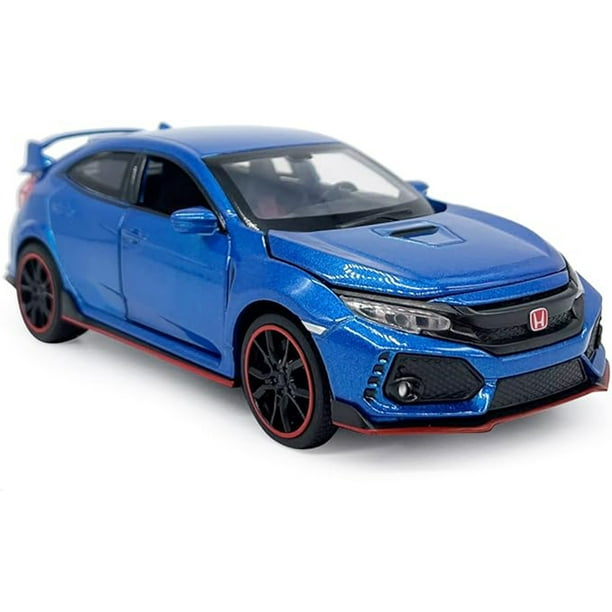 Compatible Con Honda Civic Tipo-r De Aleación De Fundición A Presión 1:32, Coche De Aleación Con Luces Y Sonido, Coches De Puerta Abierta Para Niños De 3 A 5 Años, Regalo De Cumpleaños Para