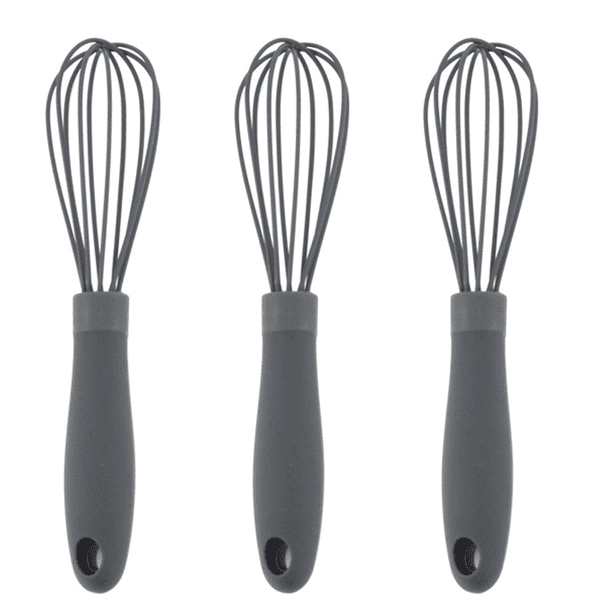 Batidor de huevos de nailon, utensilio de cocina perfecto para preparar todo tipo de salsas y postres (paquete de 3)