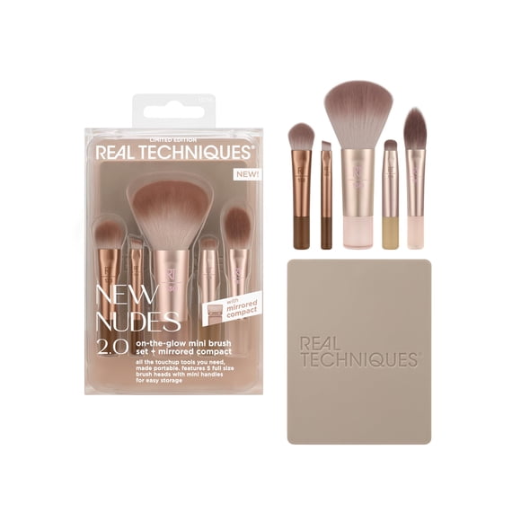 Kit Mini de Brochas Real Techniques New Nudes On the Glow