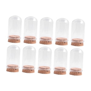 Bothyi - 10 Cúpulas De Vidrio A Prueba De Polvo Para Arreglos Florales Y Almacenamiento De Plantas, 30 Mm X 50 Mm