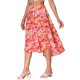 thumbnail image 4 of Faldas Midi Florales INSPIRE CHIC para Mujer con Frente Elástico y Dobladillo Irregular S Rosa, 4 of 6