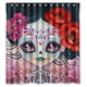 thumbnail image 1 of Cortina de ducha de calavera con ganchos, tamaño 66 x 72 pulgadas, 1 of 3