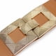 thumbnail image 2 of Cinturón Mujer Elasticado Ancho Hebilla Geométrica beige Talla Única, 2 of 3