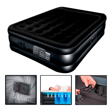 Colchón Cama Inflable 2 Plazas Eléctrico Beiti 203X152X45 Cm
