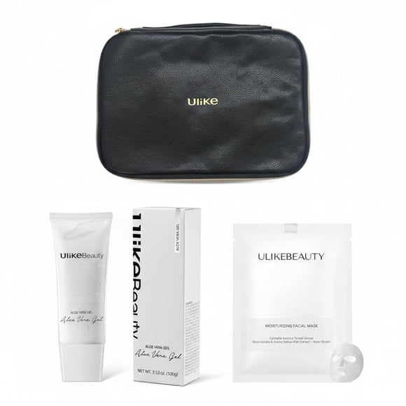 Set de cuidado de la piel Ulike con gel de aloe vera y mascarilla hidratante
