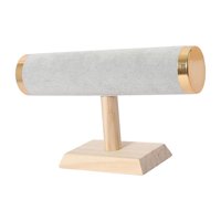 Ioensy - Organizador De Soporte De Exhibición De Pulsera De Joyería Para Organización Colgante De Collar Franela Gris