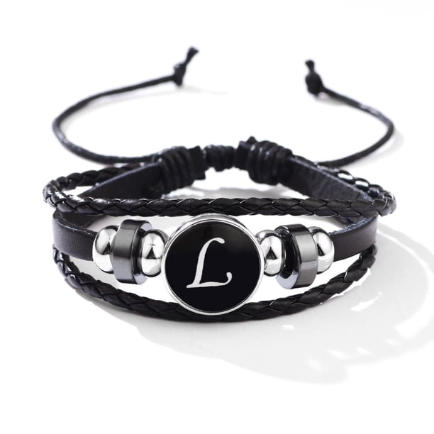 Stackable PU Leather Chain Bracelet - 26 English Letter Pattern - Perfect Birthday Gift for Personality Lovers!