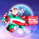 thumbnail image 2 of Colgador inflable de Papá Noel en avión, LED, 3,2 m, decoración navideña, 2 of 6