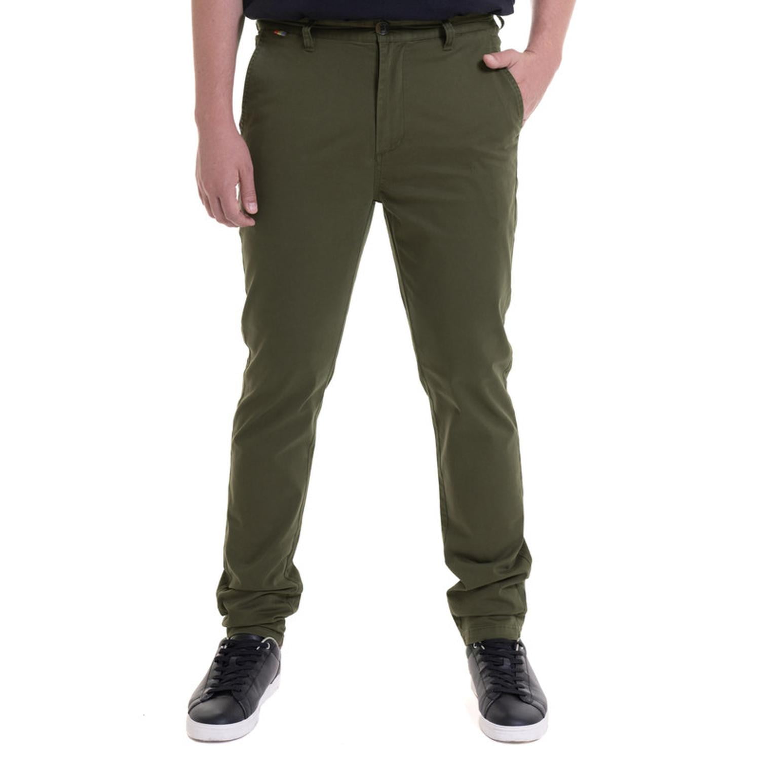 Truval - Pantalon Frente Plano Spandex Khaki Marron Claro 52