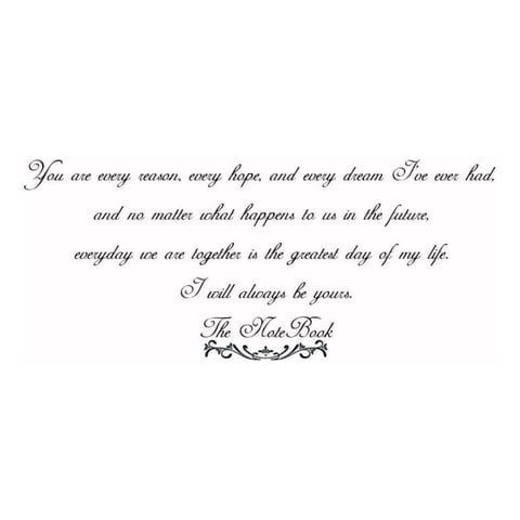 Rienda Libre Graphics - Decomural The Notebook I Will Always Be Yours Ws-43996