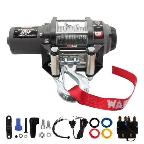 Cabrestante WARN Vantage 2000 12V 907 kg, tiro de 17 m de cable