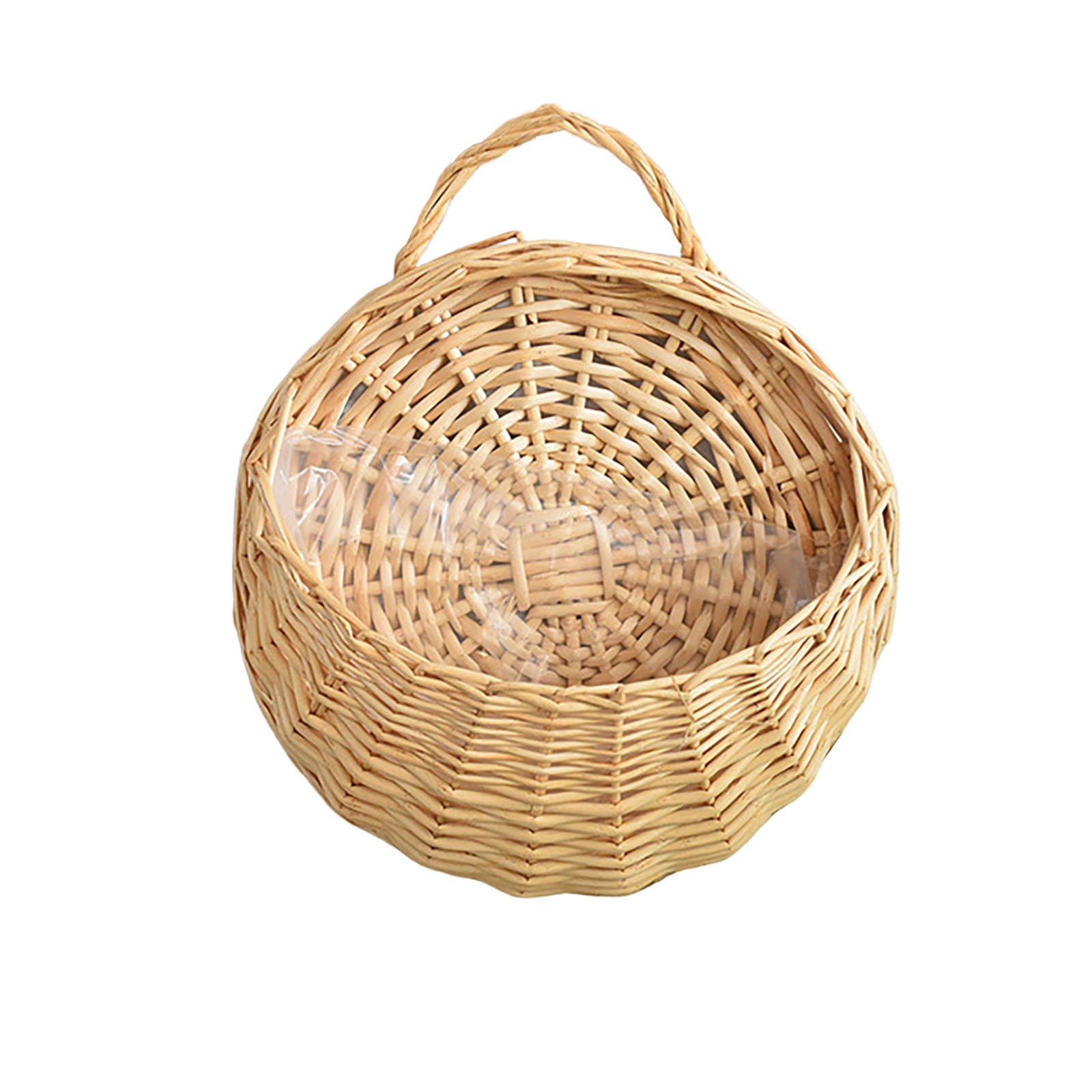 Magideal - Cesta Colgante De Pared, Cesta Tejida, Decoración De Pared, Soporte Para Plantas, Decoración Multifuncional Para El Hogar, Flores Secas Para Balcón Y Diámetro 30Cm