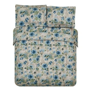 Plumón Estampado Matiz 2 Plazas Classic Celeste.