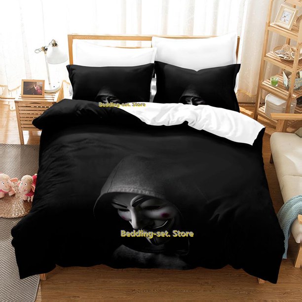 Technology Anonymous Bedding Set Bed Set Adult Kid Bedroom Duvetcover Sets parure de lit Bed