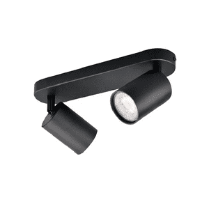 Genérico - Apliqué Lámpara Triple Dirigible Ampolla Dicroica Negra