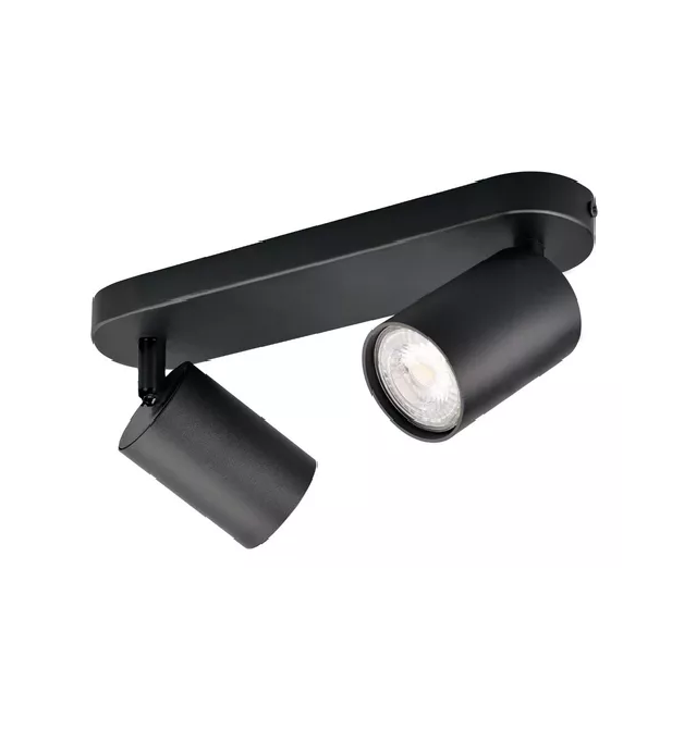 Genérico - Apliqué Lámpara Triple Dirigible Ampolla Dicroica Negra