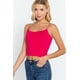 thumbnail image 4 of Saronite Top Corto de Tirantes Finos de Punto Cepillado Básico, Color Fucsia (para Mujer), 4 of 4