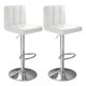 thumbnail image 1 of Taburete silla Piso giratorio Bar 2 Unidades Cuero Blanco respaldo, 1 of 9