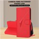 thumbnail image 3 of Funda Cartera Fibra de Carbono para iPhone Air con Soporte y Cierre Magnético Rojo, 3 of 6