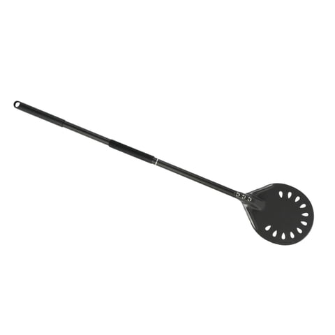 Bothyi - Pala De Aluminio Para Pizza, Filtración De Poros Grandes, Para Pan De Queso, Color Negro, Largo