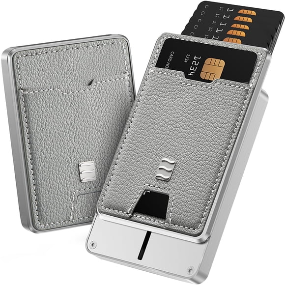 Billetera VENICE MIAMI RFID de Cuero Vegano Gris