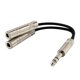 thumbnail image 1 of Cable Divisor de Audio Stereo Y de Jack de 6.35mm 1/4'' Macho a 2X 6.5mm 1/4'' Femenino, 1 of 3