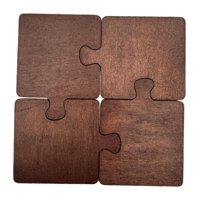 Magideal - 4 Posavasos De Madera Con Rompecabezas, Posavasos Diy, Protección De Mesa, Posavasos, Rompecabezas De Madera, Almohadilla Para Taza De Té Para Cocina,