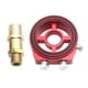thumbnail image 5 of Filtro De Aceite Sandwich Gauge Sandwich Plate Adapter Reemplazo Aluminio Rojo, 5 of 5